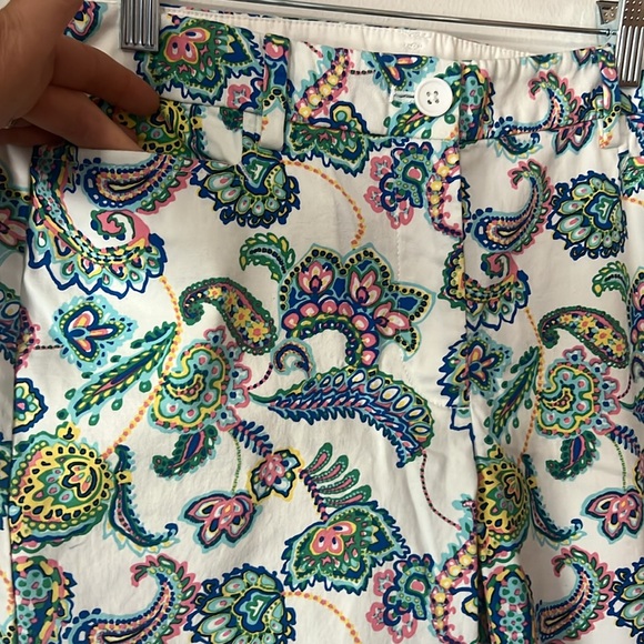 Talbots Multicolor Paisley Chinos Capris Size 8P - Picture 2 of 7